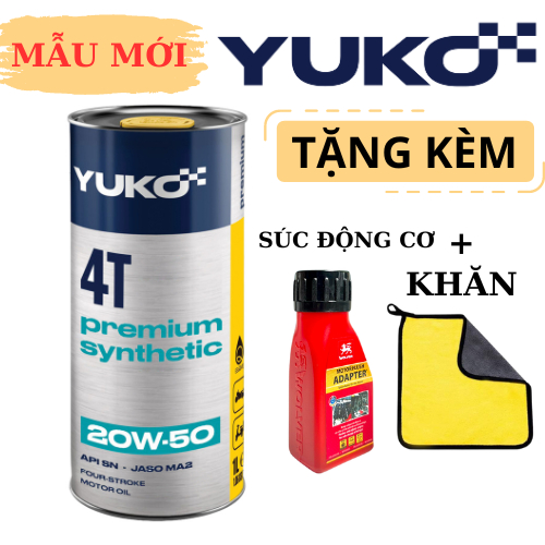 Nhớt xe máy Yuko Premium Synthetic 20W50 SN 1L - Yuko 20w50 - Mẫu 2024