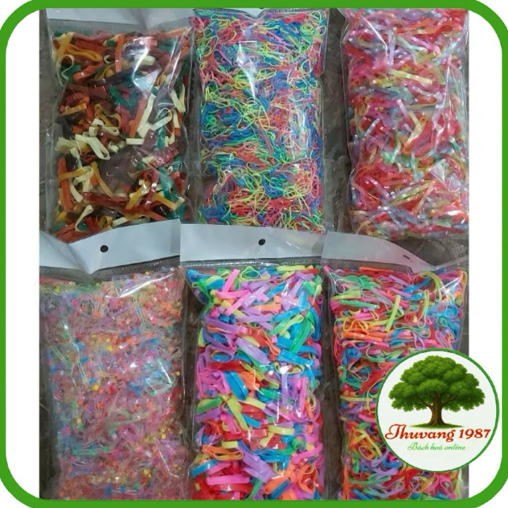 100g thun buộc tóc nhiều màu cho mẹ và bé