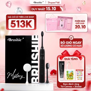 [GIÁ 539K TẠI LIVE SHOP] Bàn chải điện Brushie Ultra Plus tích hợp máy rửa mặt 2in1 phiên bản Nâng Cấp 2025