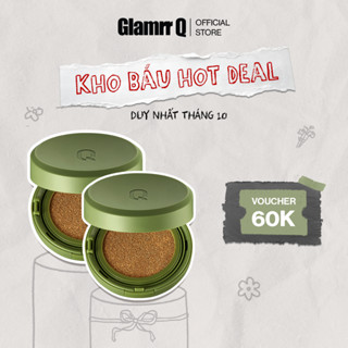 Combo 2 Phấn Nước GLAMRR Q Vegan Super Glow/Cover Cushion SPF50+/PA+++ (1 Lõi X 15g x 2 hộp)