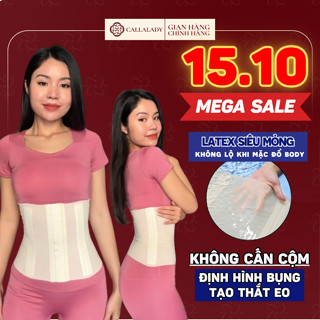 Đai nịt bụng giảm mỡ sau sinh Callalady latex nịt bụng định hình eo siết bụng chống cuộn vải đúc su siêu mỏng DDK