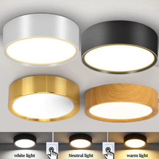  CANMEIJIA 3 Màu Đèn LED Downlight Đèn Định Vị Mờ Gắn Nổi Đèn Trần Tiết Kiệm Điện 5W 10W 15W 25W 3 Màu Trong 1 Chiếu 