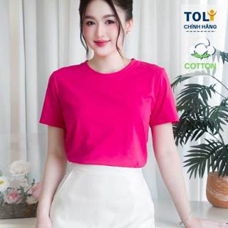Áo thun nữ cổ tròn TOLI BSB02 – Cotton mềm mịn, dáng suông dễ phối, dặc ở nhà, đi chơi đều đẹp