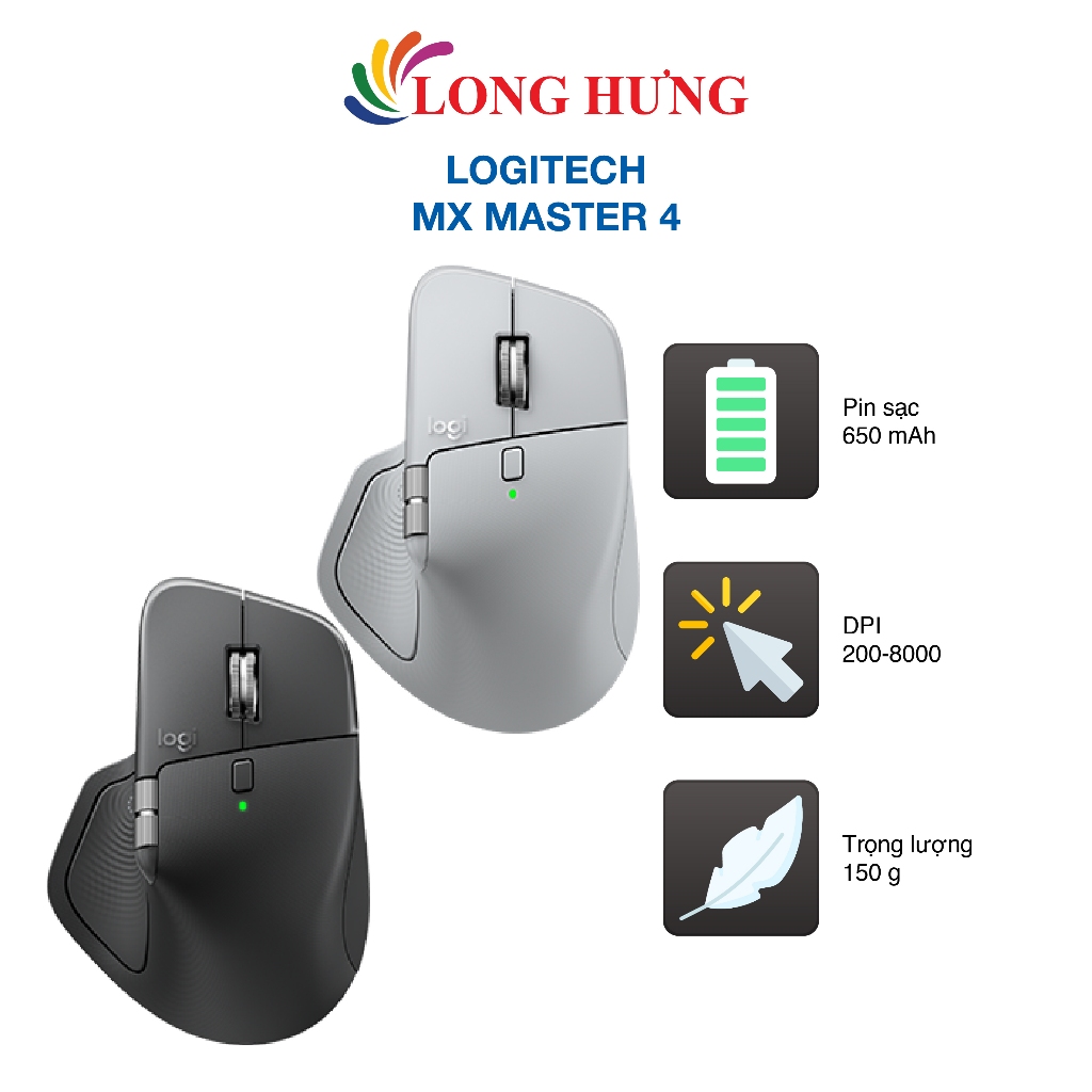 Chuột không dây Logitech MX Master 4 - Hàng chính hãng