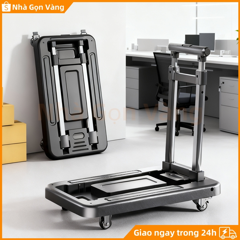 Xe Kéo Hàng Xe Đẩy Hàng Tải Trọng Cao Gấp Gọn Thông Minh Gọn Tiện Ích Tải Trọng 200kg