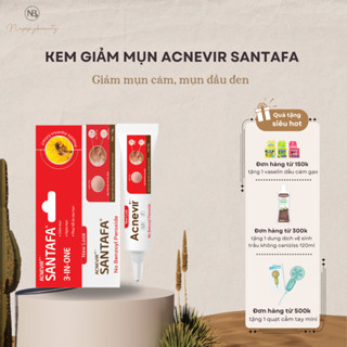 ( Chính Hãng) Kem Giảm Mụn Cám Mụn Đầu Đen Acnevir Santafa Tuýp 15gr