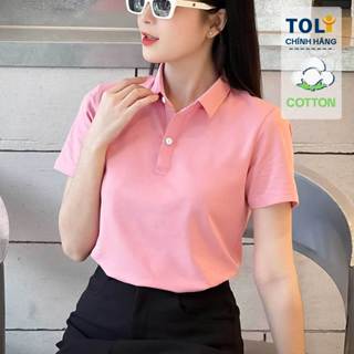 Áo Polo Nữ TOLI PLM26 - 16 Màu Trơn Cổ Bẻ Thanh Lịch - Form Vừa Ôm - Cotton 4 Chiều Mát Mịn
