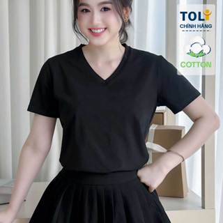 Áo thun nữ cổ tim TOLI BSA11 – cotton mềm mịn, dáng suông không kén dáng, mặc ở nhà, đi chơi đều đẹp