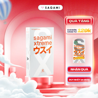 Bao cao su Sagami Xtreme - Superthin - bcs mỏng - kéo dài thời gian - 01 hộp