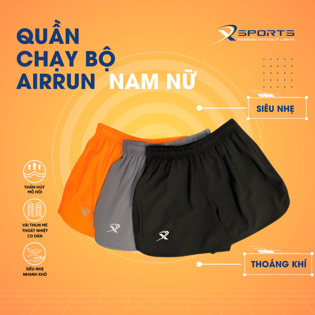 Quần chạy bộ AIRRUN Xsport dành cho nam nữ cao cấp, thoáng khí MS359