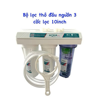  Bộ Lọc Nước Sinh Hoạt 3 Cấp Lọc Thô 10 Inch - Đầy Đủ Giá Đỡ Tay Văn Lõi 1,2,3 