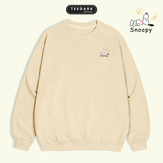  Áo Sweater Dài Tay Unisex TEEDARK Mã Trơn Basic Chất Nỉ Mịn Dày Dặn Phong Cách Năng Động 