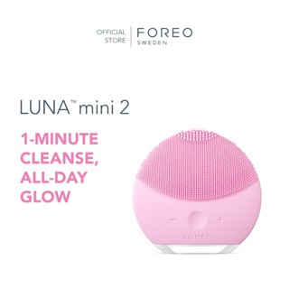 Máy rửa mặt FOREO LUNA MINI 2 với cơ chế mát xa bằng sóng âm T-sonic giúp làm sạch khỏe/tăng cường hấp thụ dưỡng chất