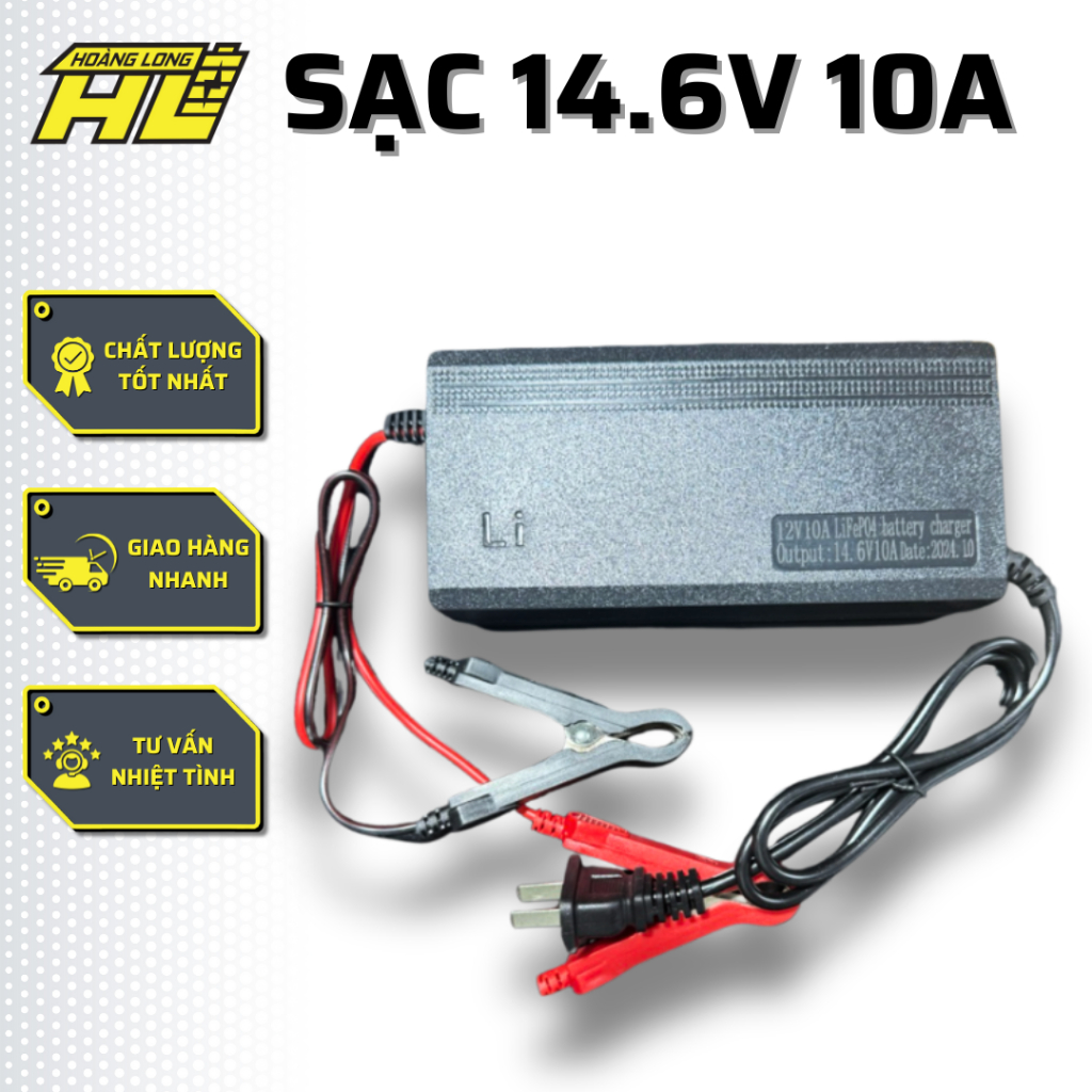 Sạc nhanh 14,6V 10A Tự Ngắt Và Chống Ngược Dầu cực ( 4s )