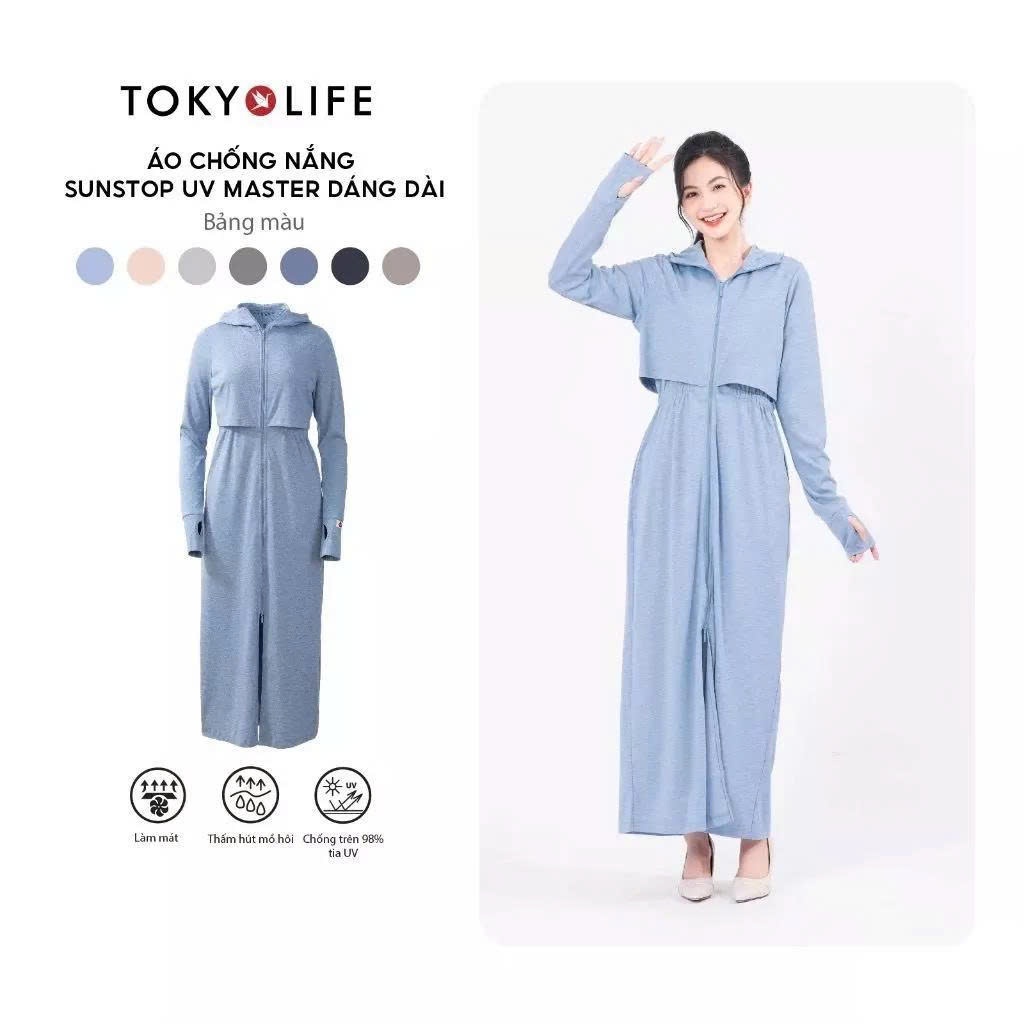 [SALE 50%] Áo khoác chống nắng NỮ SunStop Master chống tia UV dáng dài thoáng mát tối ưu TOKYOLIFE 4