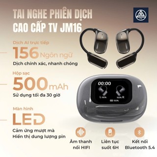 Tai Nghe Phiên Dịch Cao Cấp Bluetooth TV JM16 Màn hình cảm ứng LED Phiên Dịch AI Dịch Thông Minh âm thanh nổi HiFi