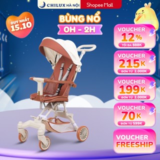 Xe đẩy gấp gọn Chilux M55 - Thiết kế đai an toàn 3 điểm, mái che nhiều nấc