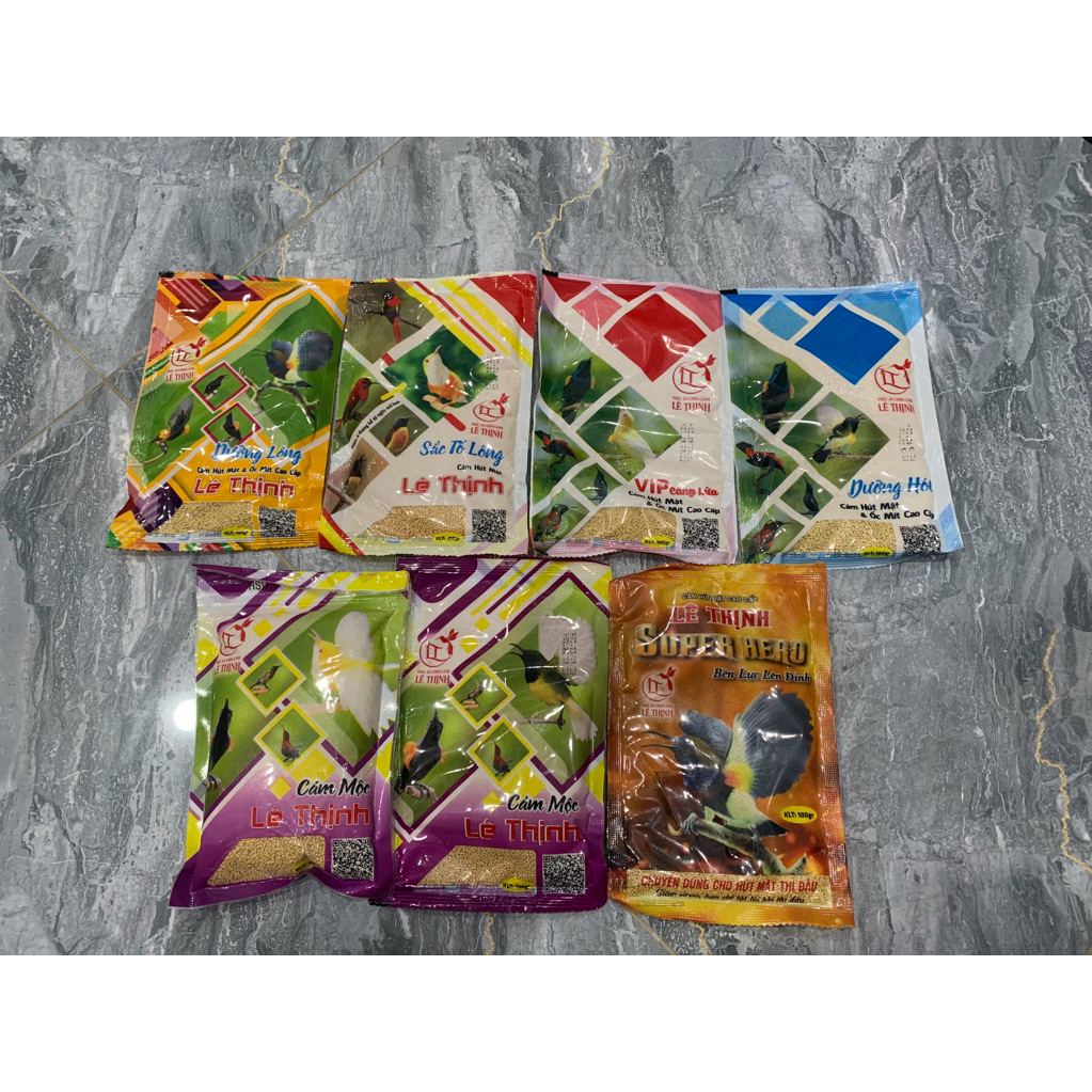  Cám chim Hút Mật Lê Thịnh gói 100gam - Căng lửa mượt lông hót đấu - rẻ vô địch 