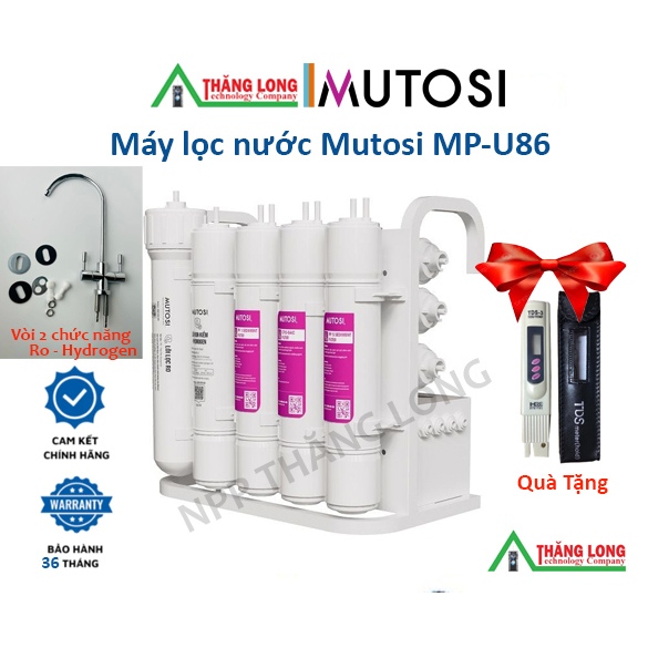 Máy lọc nước Mutosi Hydrogen MP - U86 - 11 lõi lọc - Vòi 2 chức năng: RO-Hydrogen