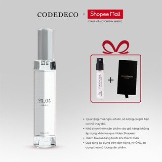  Tinh dầu thơm nữ CODEDECO 25.05 10ml dạng xịt - Dịu mát Tươi mới Ngọt ngào 
