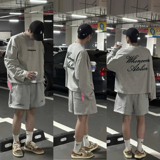  Áo WHENEVER LONG SLEEVES Thêu Chữ SS25 EMBROIDERED LOGO Bốn Màu Đen   Trắng  Xám   Xanh Navy  tặng túi vải Wwhenever  