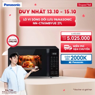 [NHẬP ELPN1T5M GIẢM 18% TỐI ĐA 1500K] Lò vi sóng đối lưu chiên không dầu Panasonic nướng NN-CT65MBYUE 27L