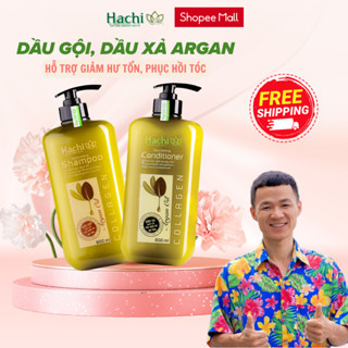 Dầu Gội, Xả chiết xuất Argan dành cho tóc khô xơ, hư tổn Hachi Nourishing
