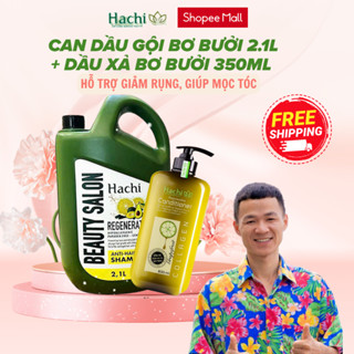 Can Dầu gội 2.1L tặng kèm xả 350ml chiết xuất bơ bưởi Hachi Regenerating hỗ trợ giảm rụng, mọc tóc