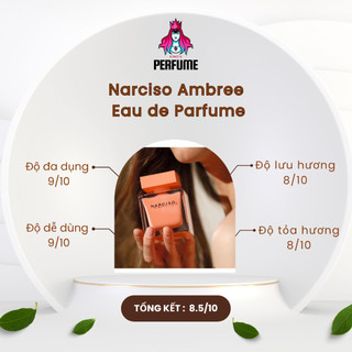 {Chính Hãng} Nước Hoa Nữ 𝐍𝐚𝐫𝐜𝐢𝐬𝐨 𝐀𝐦𝐛𝐫𝐞𝐞 𝐄𝐃𝐏_𝘔𝘢̂̃𝘶 𝘛𝘩𝘶̛̉ 5𝘮𝘭