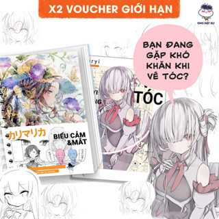 Luyện Vẽ - COMBO 2 Sổ (Tóc + Biểu Cảm) -  Ong Mặt Bự