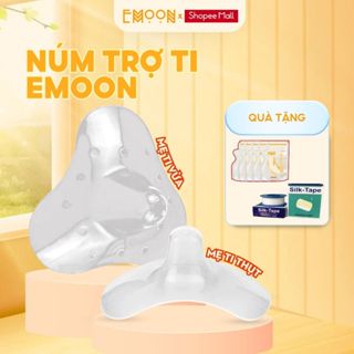 Núm trợ ti Emoon Silicone co giãn mềm mại hỗ trợ bảo vệ đầu ngực cho mẹ và giúp mẹ cho con bú dễ dàng