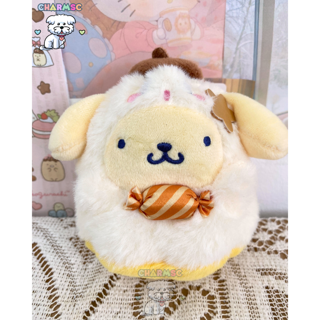 Pompompurin Cầm Kẹo Gấu Bông Pompompurin Candy Ghost