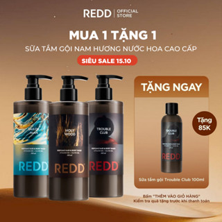 Sữa tắm nam 2in1 REDD làm sạch giữ ẩm cho da và tóc hương nước hoa hiện đại, nam tính 380ml
