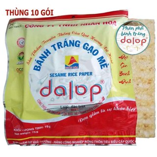  Bánh tráng gạo mè dalop nướng sẵn loại đặc biệt M4 thùng 10 gói 