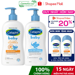 Sữa tắm gội Cetaphil cho bé - Cetaphil Baby Wash & Shampoo with Organic Calendula 400ml