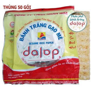  Bánh tráng gạo mè dalop nướng sẵn loại đặc biệt M4 thùng 50 gói 