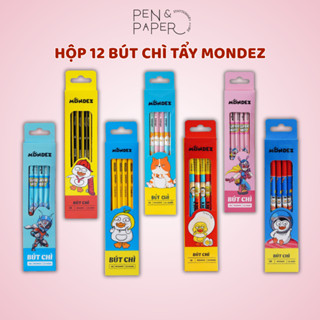  Hộp 12 Bút Chì 2B Mondez Mịn Dễ Viết Dành Cho Bé Tập Viết Học Sinh Tiểu Học Thiết Kế Dễ Thương 