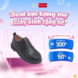 Giày Tây Crown Space Cho Bé Trai Đi Học Đi Chơi Thiết Kế Chuẩn Y Khoa Chính Hãng CRUK166