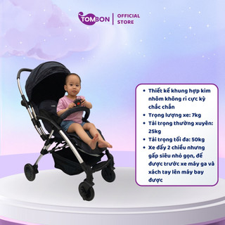 Xe đẩy gấp gọn Funnio D298 đẩy 2 chiều, 3 tư thế cho bé từ sơ sinh, xách tay lên máy bay và để được phía trước xe máy ga