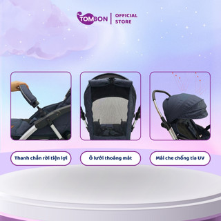 Xe đẩy gấp gọn Funnio D298 đẩy 2 chiều, 3 tư thế cho bé từ sơ sinh, xách tay lên máy bay và để được phía trước xe máy ga