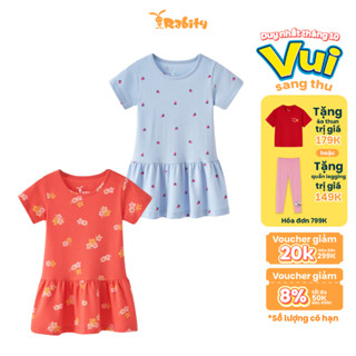 [VOUCHER XỊN GIẢM TỚI 50K] Đầm váy thun ngắn tay bé gái Rabity 950.106