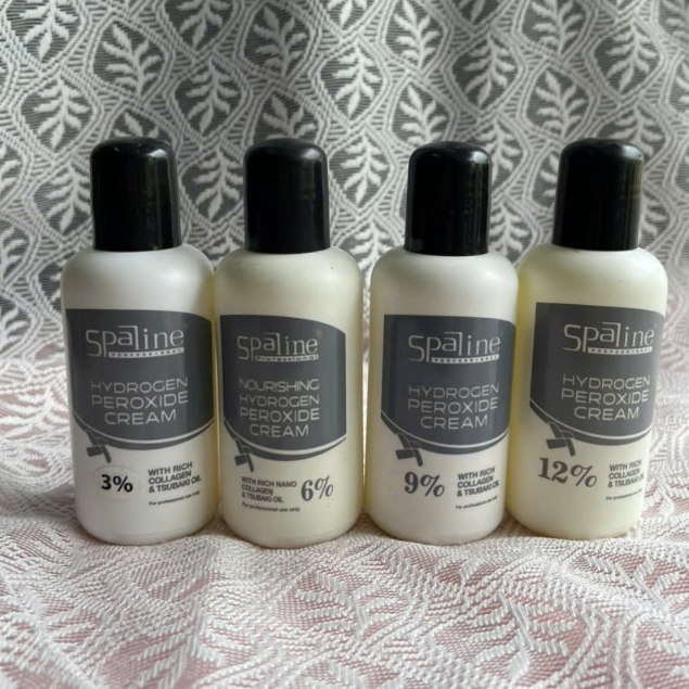 Oxy nhuộm tóc SPALINE 100ml, nồng độ 6%, OXY TRỢ NHUỘM SIZE NHỎ giúp kem nhuộm lên màu nhanh