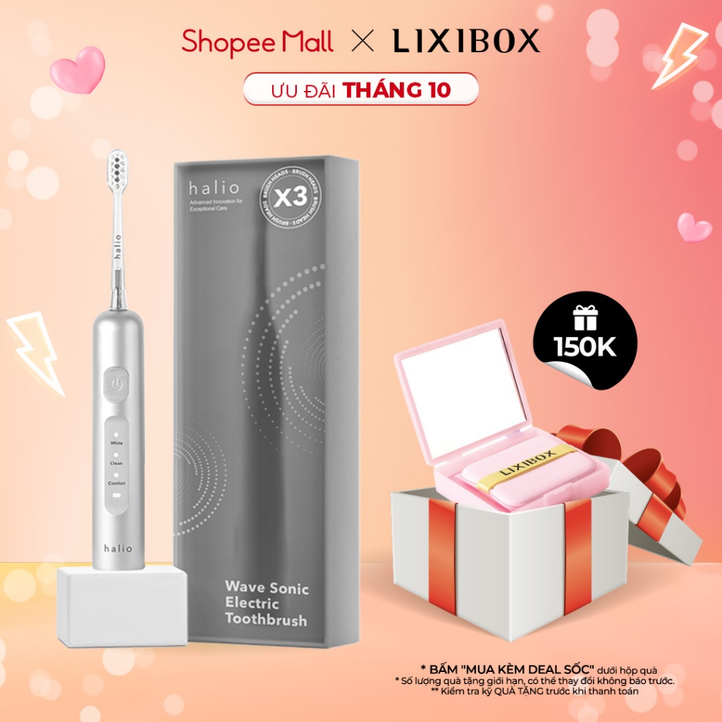 [MỚI] Bàn Chải Điện Tích Hợp Công Nghệ Chuyển Động Kép Halio Wave Sonic Electric Toothbrush