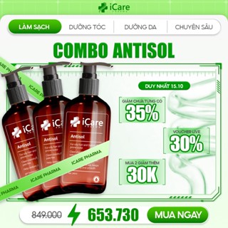 Combo 03 Chai Dầu Gội Sạch Gàu Antisol | Thương Hiệu iCare Pharma