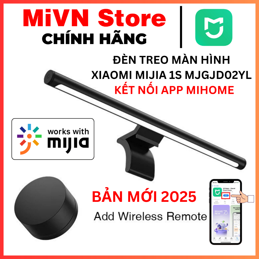 Đèn treo màn hình máy tính Xiaomi Mijia Display Hanging Mijia 1S MJGJD02YL KẾT NỐI APP bảo vệ mắt