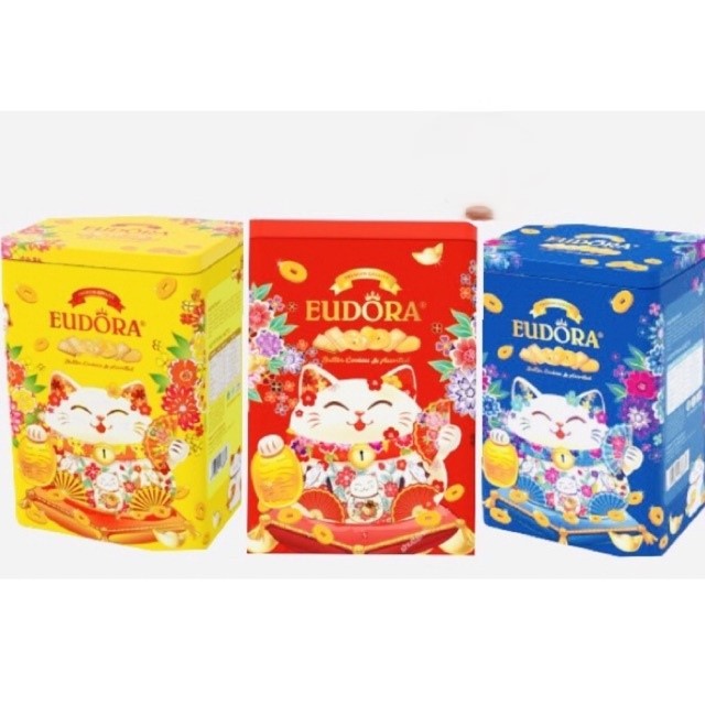 [XẢ KHO] Bánh Quy Bơ Eudora Mèo Thần Tài Indonesia hs 170g HSD T4/2026