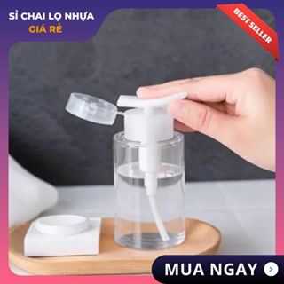   COMBO 3 CHAI  Lọ Chiết Mỹ Phẩm Nút Nhấn 120ml – 210ml Đựng Toner Nước Tẩy Trang Tiện Lợi 