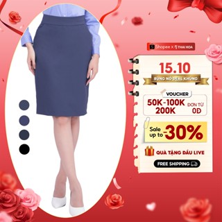 Chân váy nữ CVW dáng dài Thái Hòa chất liệu cotton vải trơn mềm mại 1 lớp nhiều màu