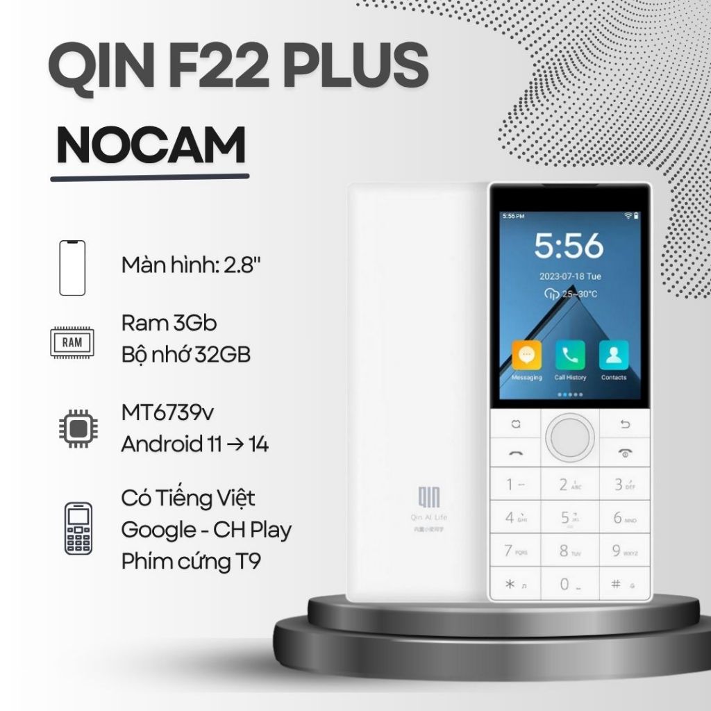 Qin F22 Plus nocam bản quốc tế - điện thoại bàn phím thông minh không camera
