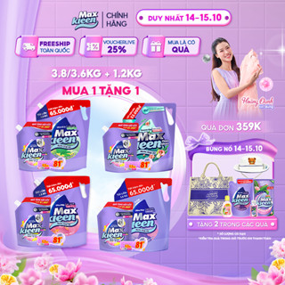 [MUA 1 TẶNG 1] Túi Nước Giặt Xả MaxKleen 3.8kg/ 3.6kg + Túi Nước Giặt Xả 1.2kg Mùi ngẫu nhiên